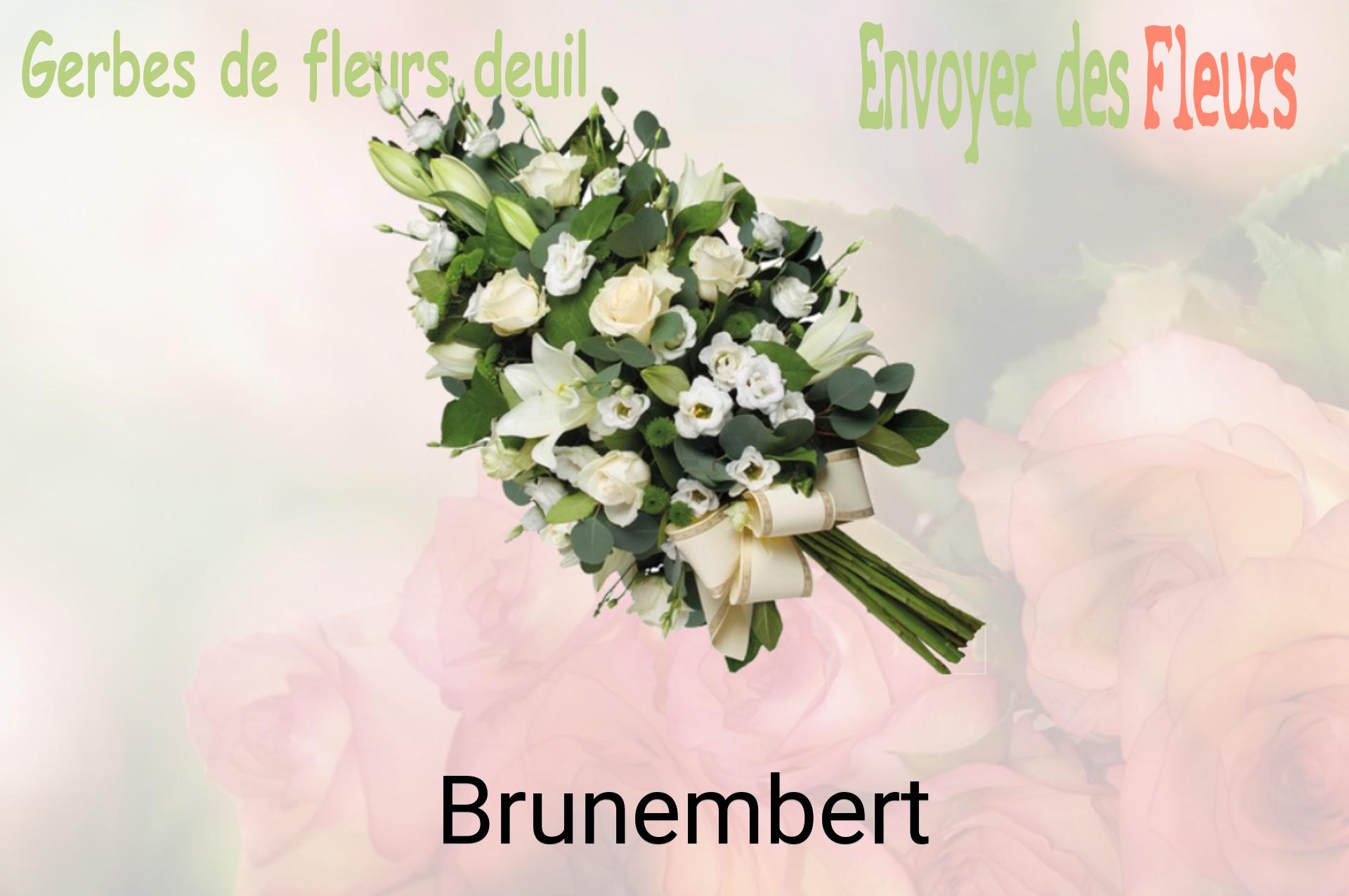 Gerbe de fleurs de deuil livrée à Brunembert